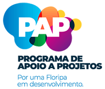 logo programa pap - programa de apoio a projetos acif - por uma floripa em desenvolvimento